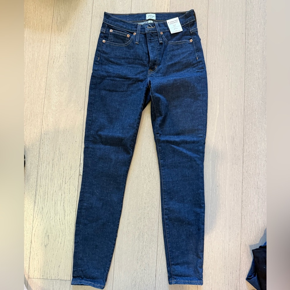 J.Crew 9” High-Rise Toothpick Jeans - Classic Rinse